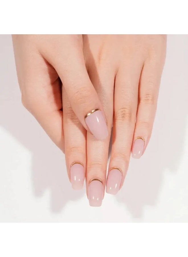 مجموعة كاملة من ملصقات جل الأظافر الممتازة مع معالجة بالأشعة فوق البنفسجية/LED | مجموعة عالية الجودة مع مبرد أظافر، ووسادات تنظيف، وأدوات خشبية، بجودة صالونات التجميل، سهلة الإزالة - Image 3